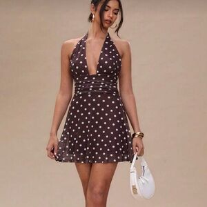 Polka Dot Halter Dress